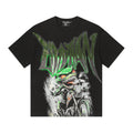 MIXED EMOTION Green Graphic Rhinestone T-Shirt — hero