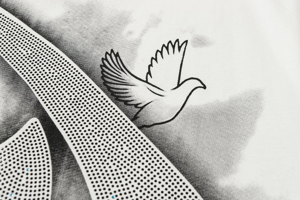 MIXED EMOTION Dove Angel Graphic Short-Sleeve T-Shirt — detail