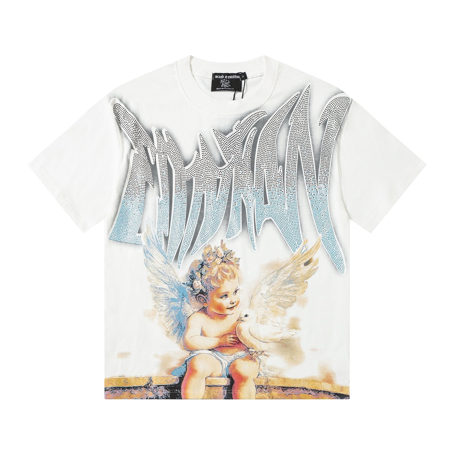 MIXED EMOTION Dove Angel Graphic Short-Sleeve T-Shirt — front