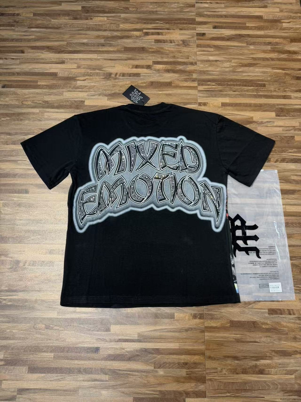 MIXED EMOTION Heat-Pressed Graphic T-Shirt — context