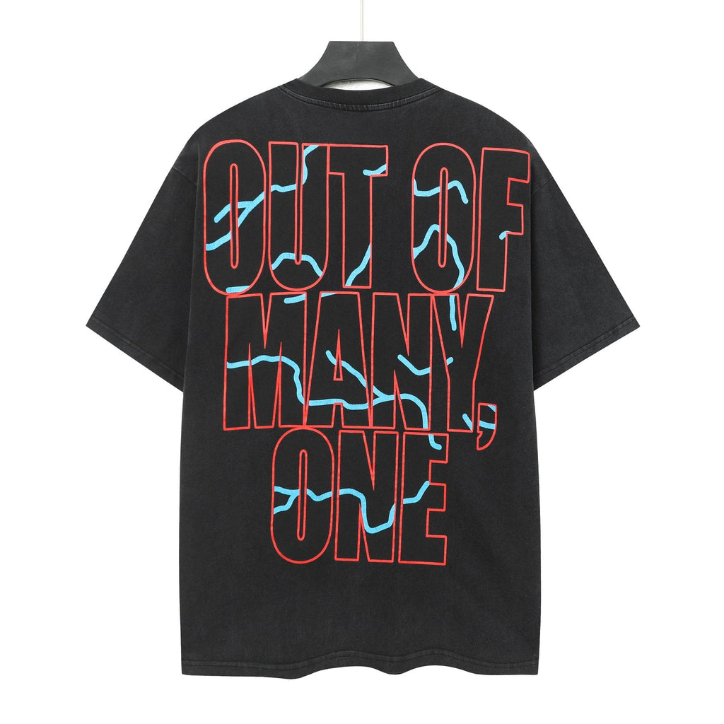 Godspeed Washed Black Rock Graphic T-Shirt — back