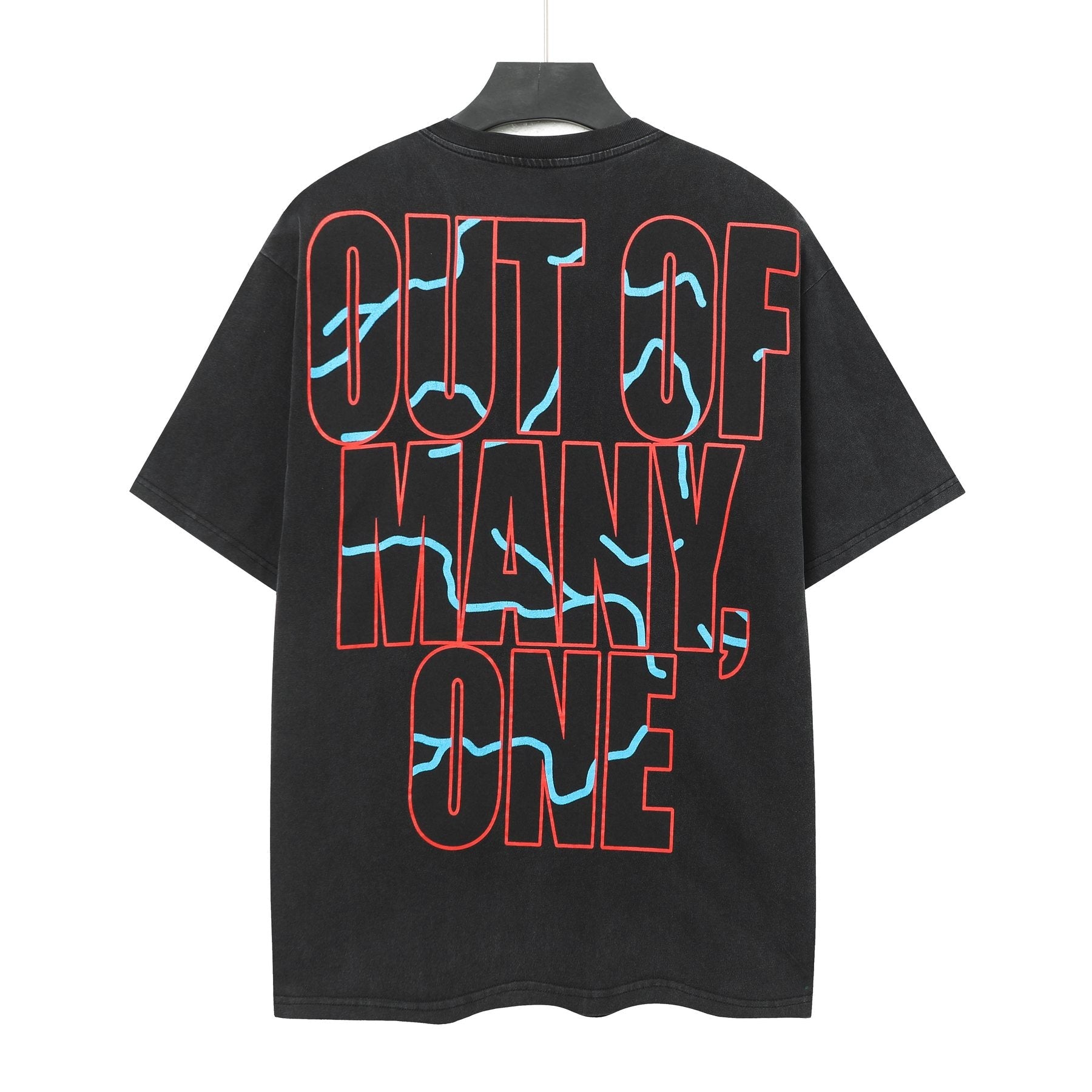 Godspeed Washed Black Rock Graphic T-Shirt — back