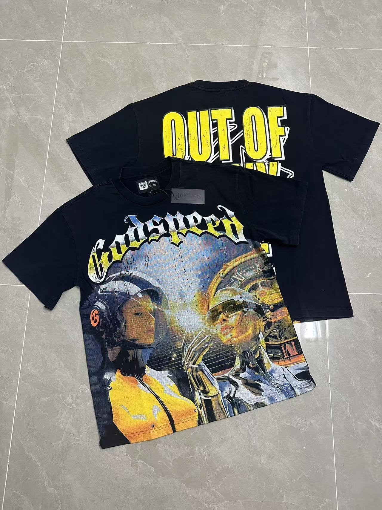 Godspeed Out of Many Graphic T-Shirt — context