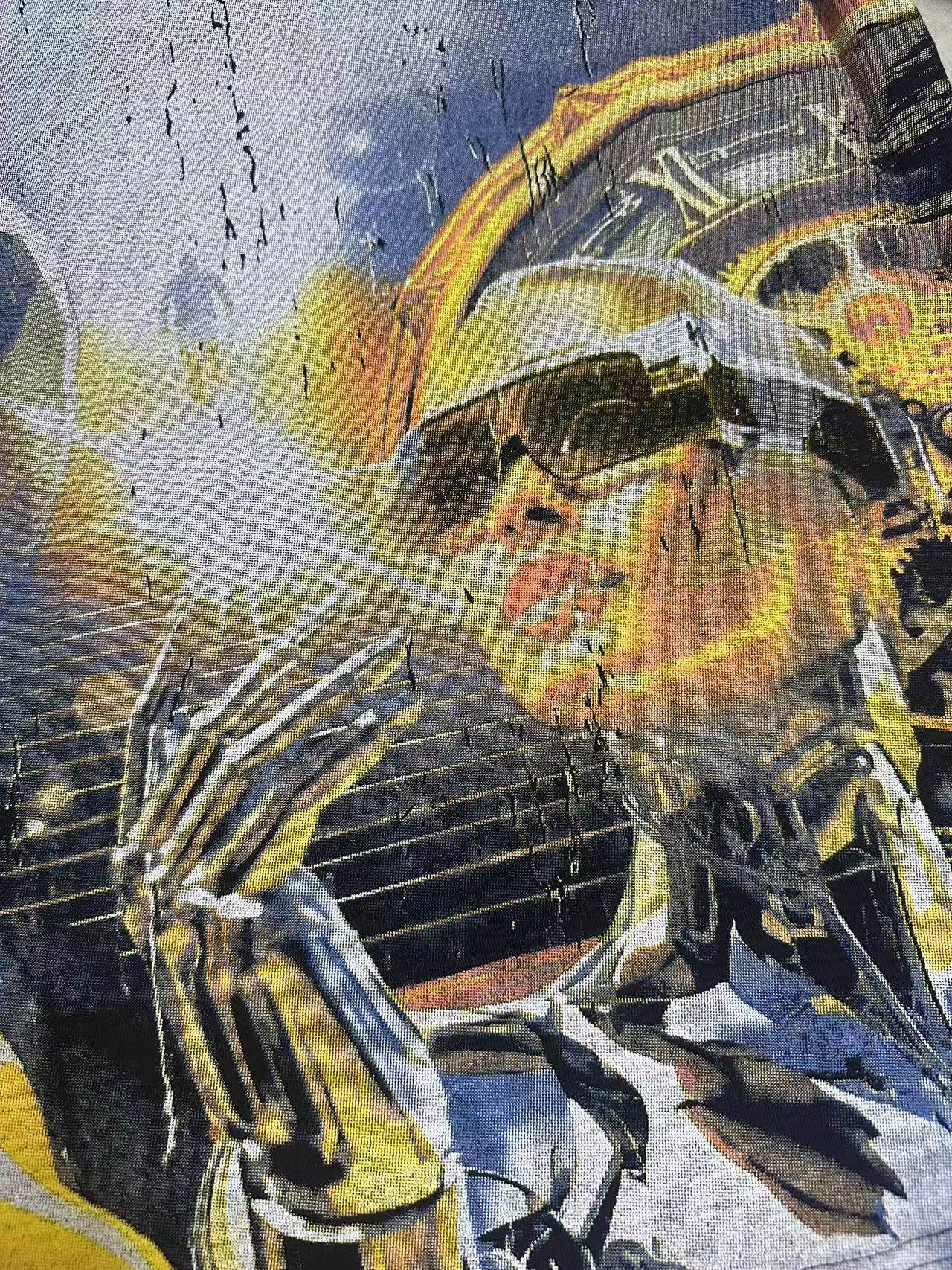 Godspeed Out of Many Graphic T-Shirt — fabric_closeup