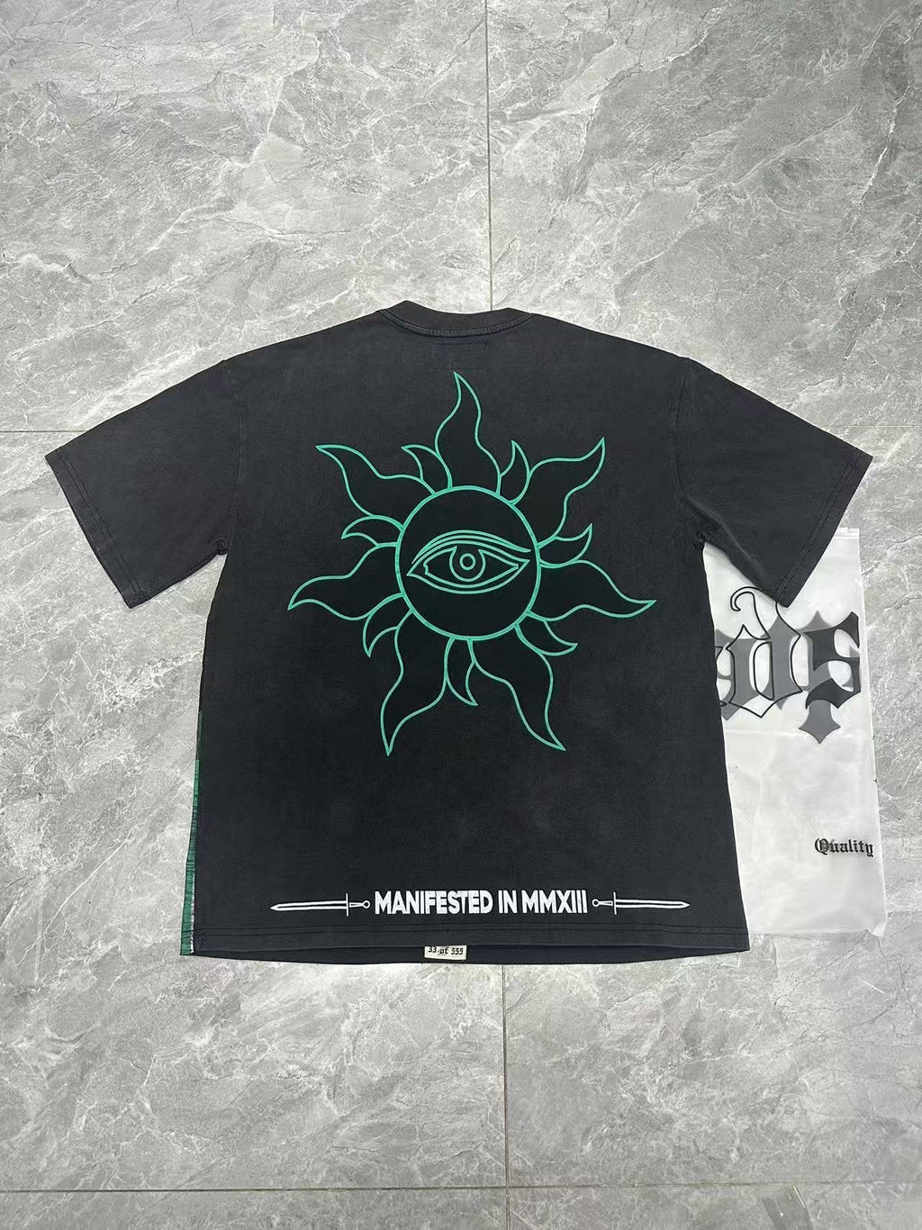 Godspeed Washed Black Rock Graphic T-Shirt — context