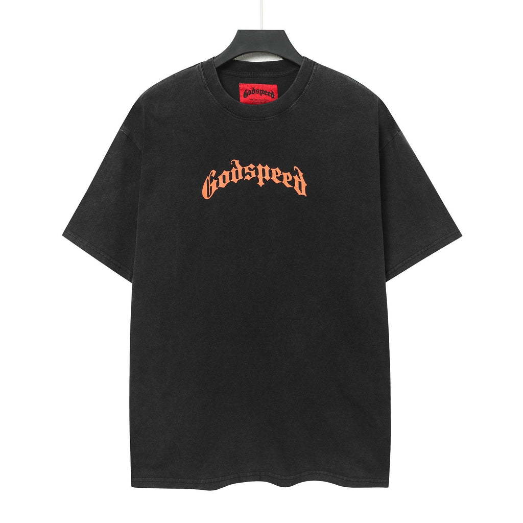 Godspeed Skull & Floral Graphic Short-Sleeve T-Shirt — front