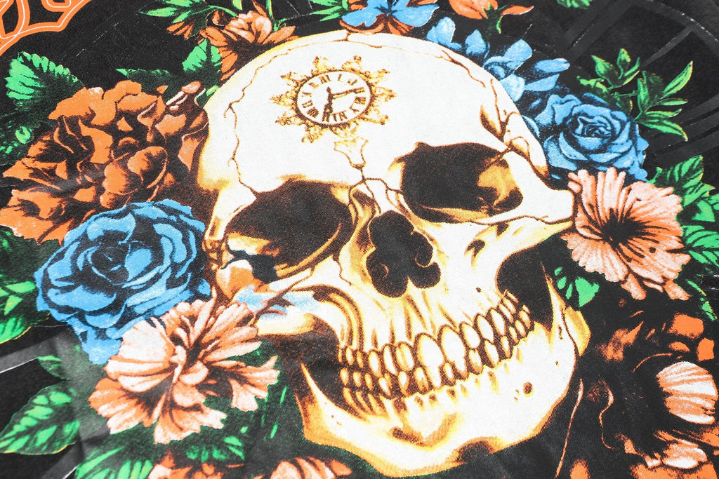 Godspeed Skull & Floral Graphic Short-Sleeve T-Shirt — detail