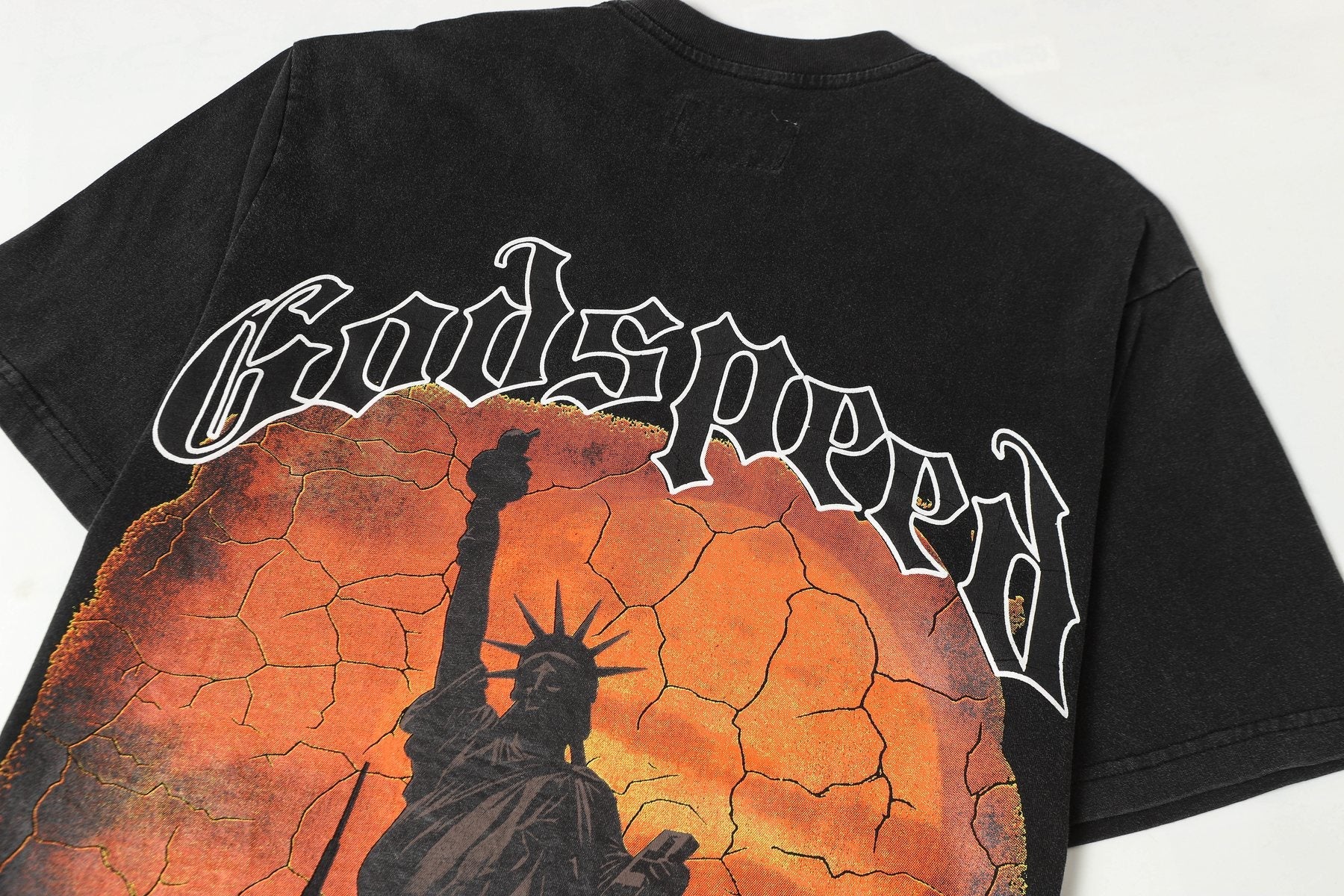 Godspeed Statue of Liberty Graphic T-Shirt — detail