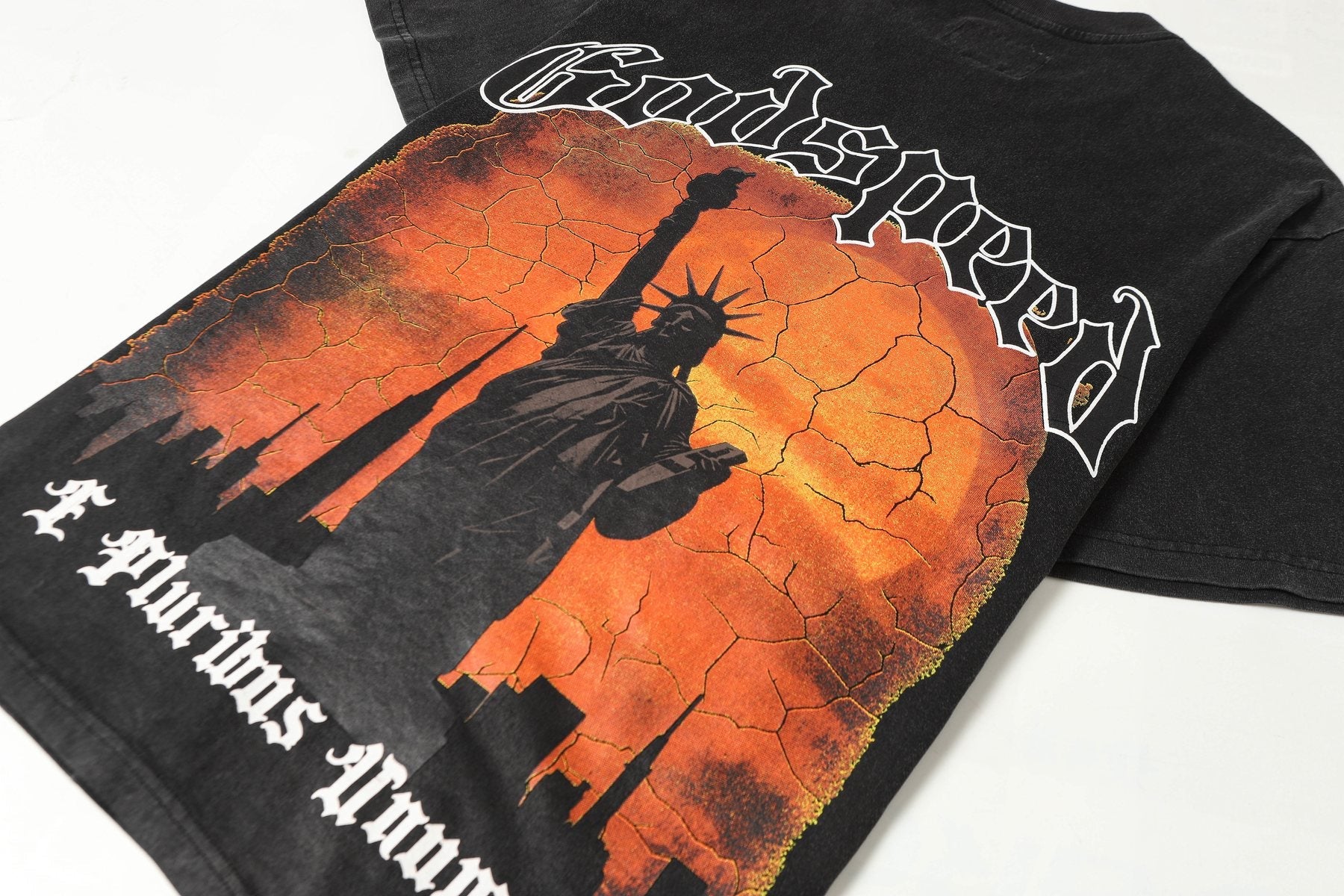 Godspeed Statue of Liberty Graphic T-Shirt — detail