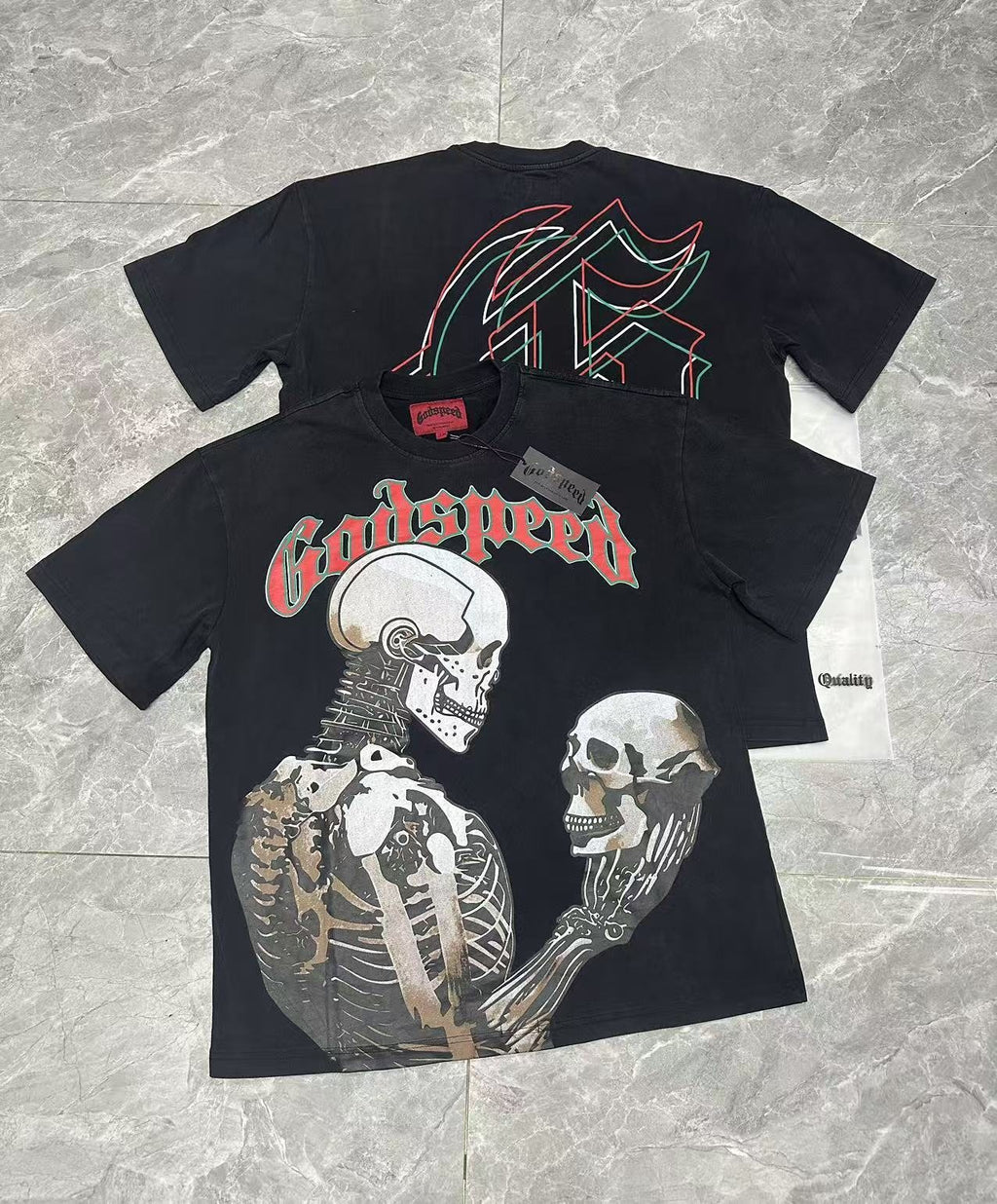Godspeed Skeleton Graphic Short-Sleeve T-Shirt — context