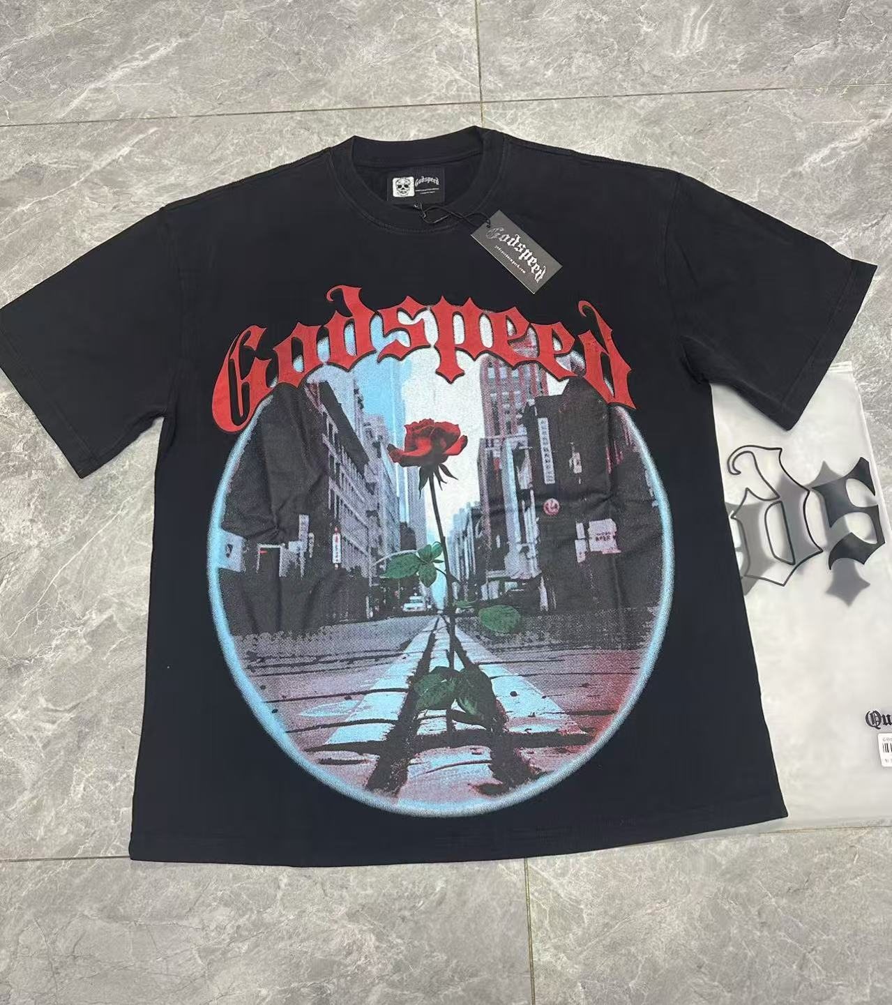 Godspeed E Pluribus Unum Washed Graphic T-Shirt — context