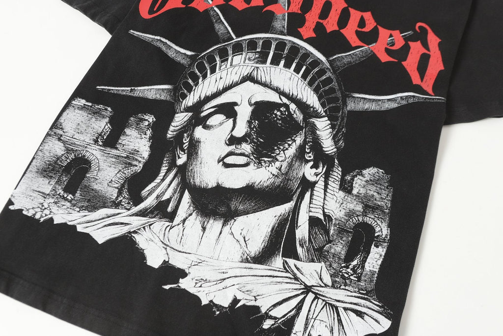 Godspeed E Pluribus Unum Statue Graphic T-Shirt — detail