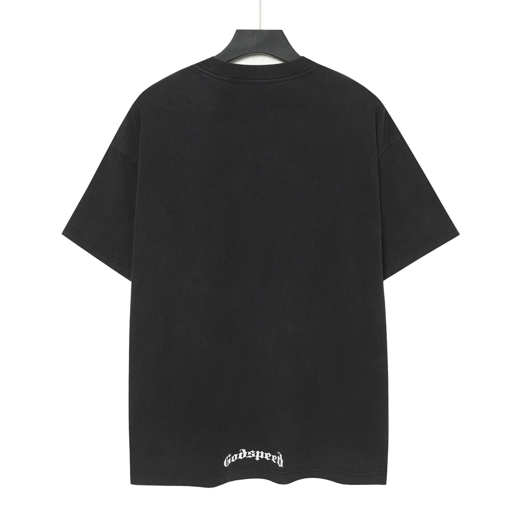 Godspeed Blue Skull Graphic T-Shirt — back