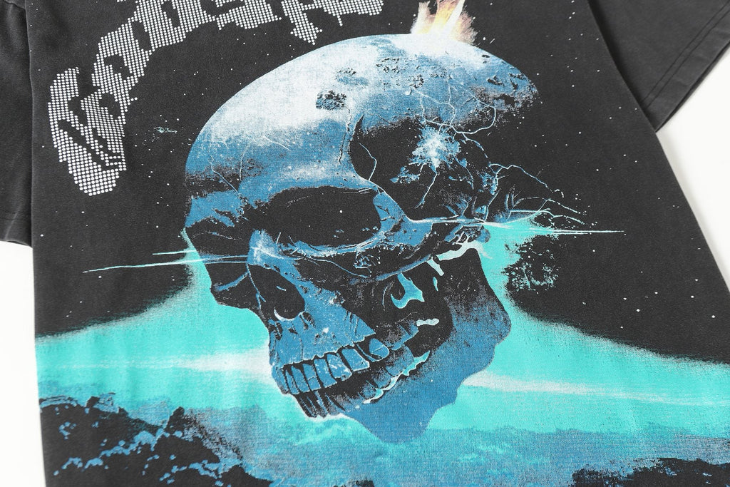 Godspeed Blue Skull Graphic T-Shirt — detail