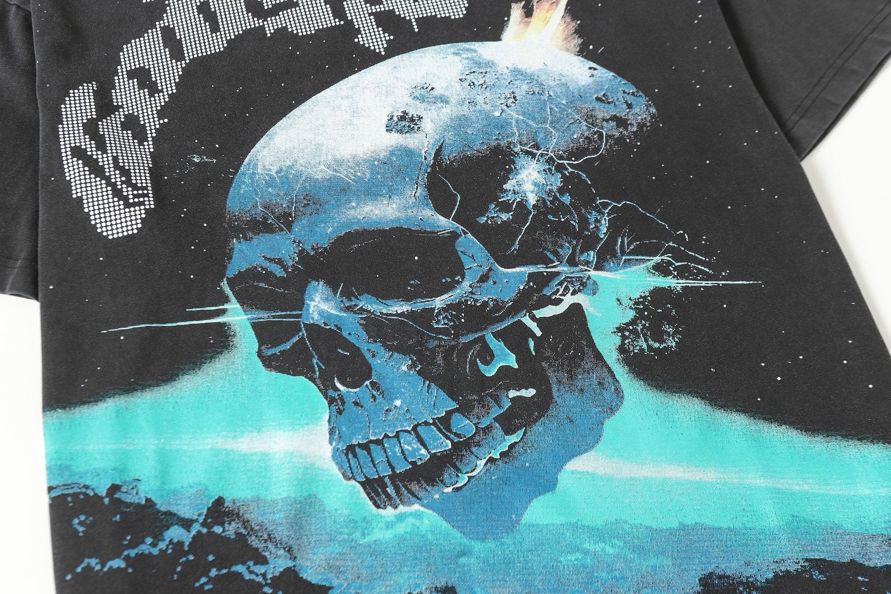 Godspeed Blue Skull Graphic T-Shirt — detail
