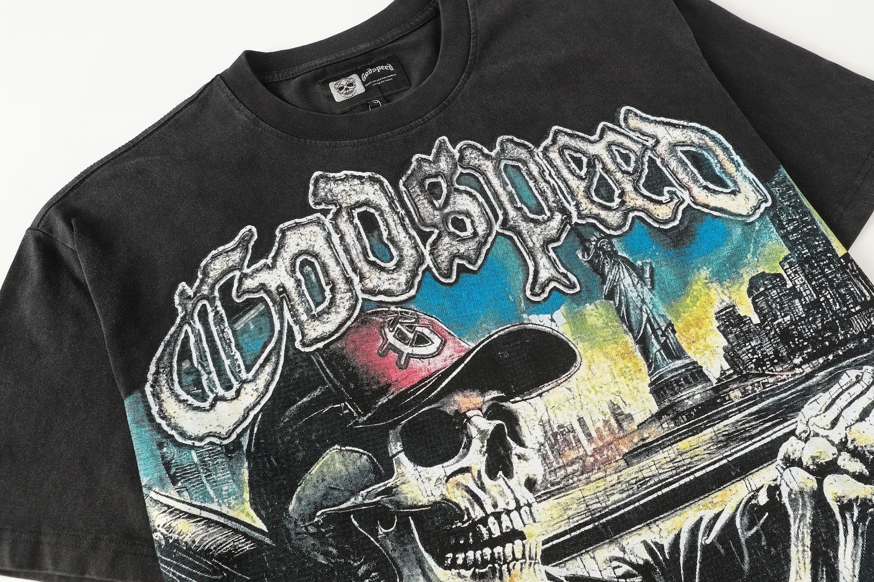Godspeed Skull City Graphic T-Shirt — detail