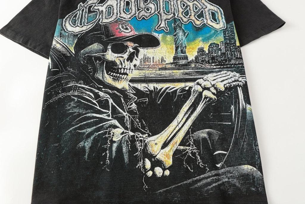 Godspeed Skull City Graphic T-Shirt — detail