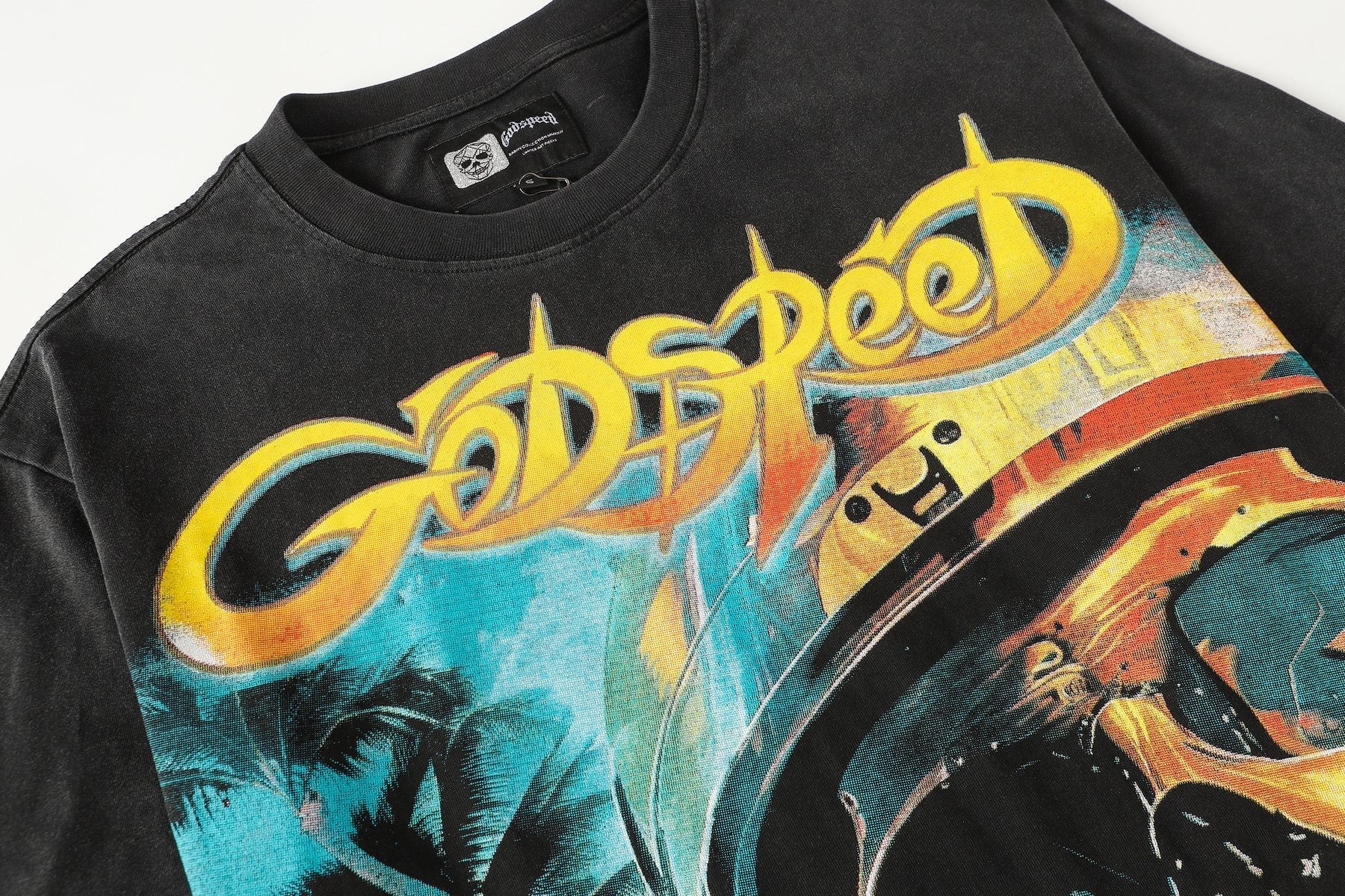 Godspeed Racing Skull Graphic T-Shirt — detail