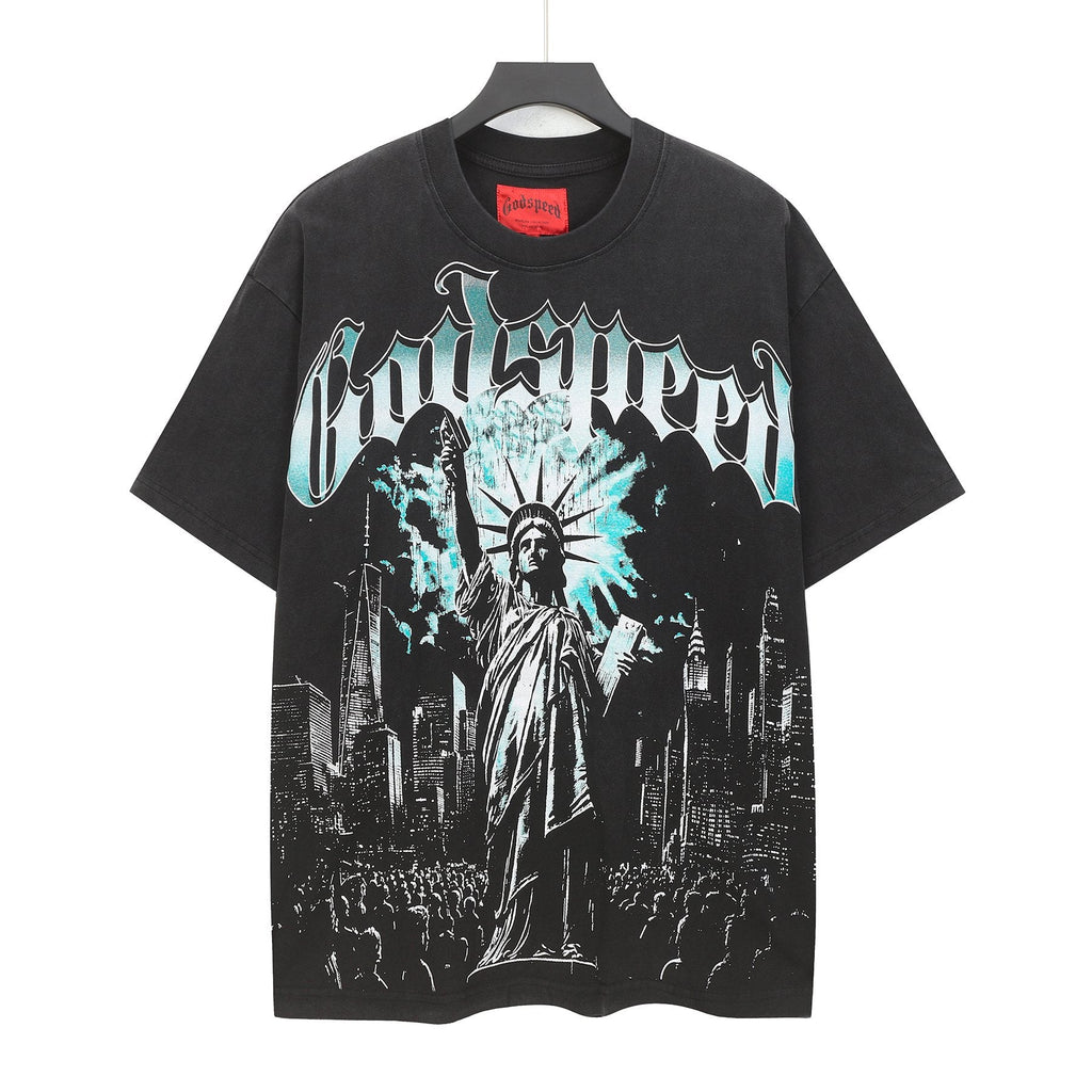 Godspeed Statue City Graphic T-Shirt — hero