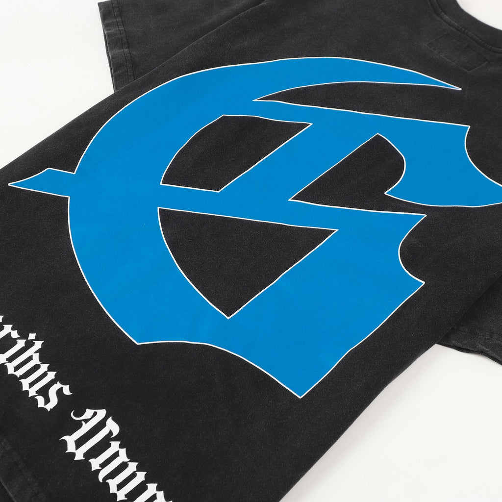 Godspeed Astronaut Back Print Washed Graphic T-Shirt — detail