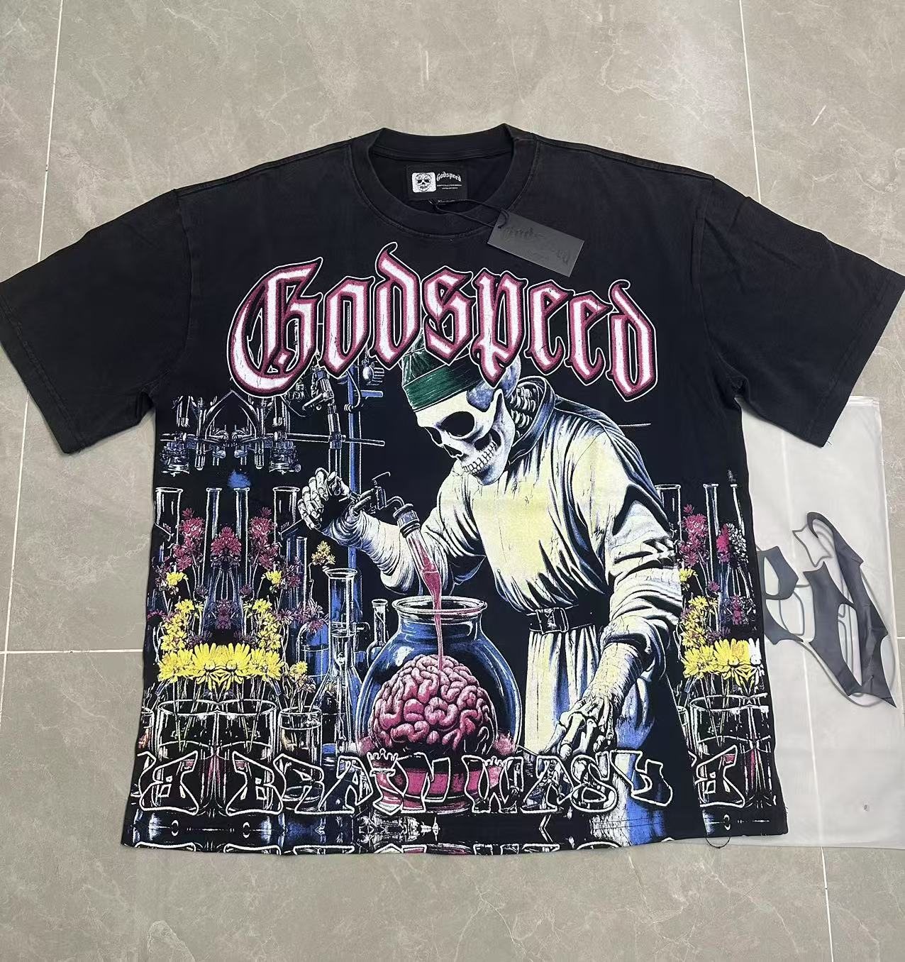 Godspeed Brain Wash Graphic T-Shirt — front