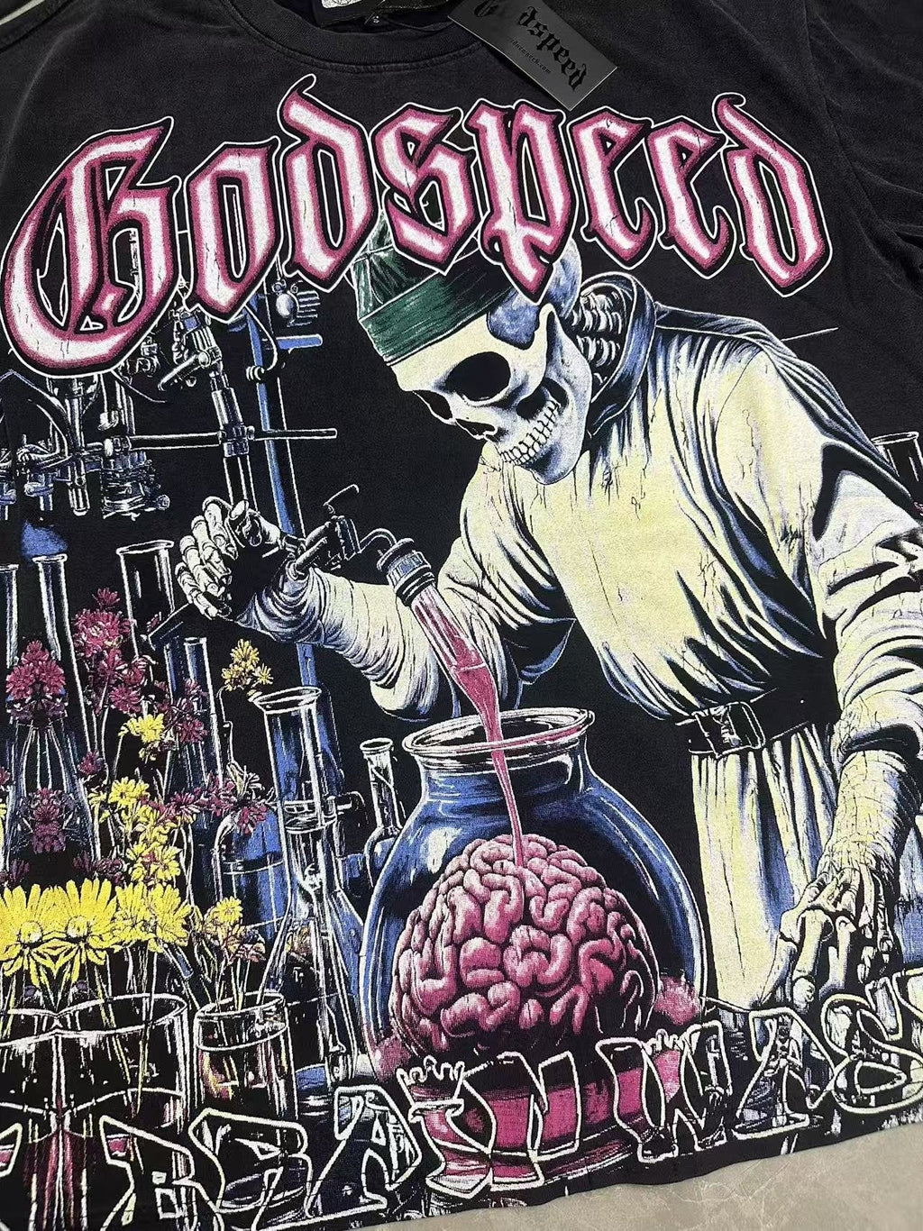Godspeed Brain Wash Graphic T-Shirt — detail
