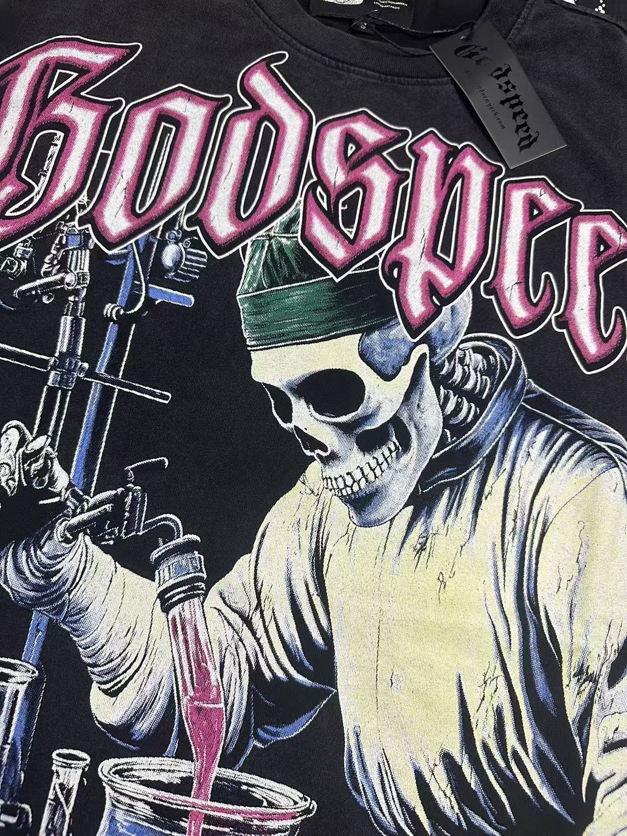 Godspeed Brain Wash Graphic T-Shirt — detail