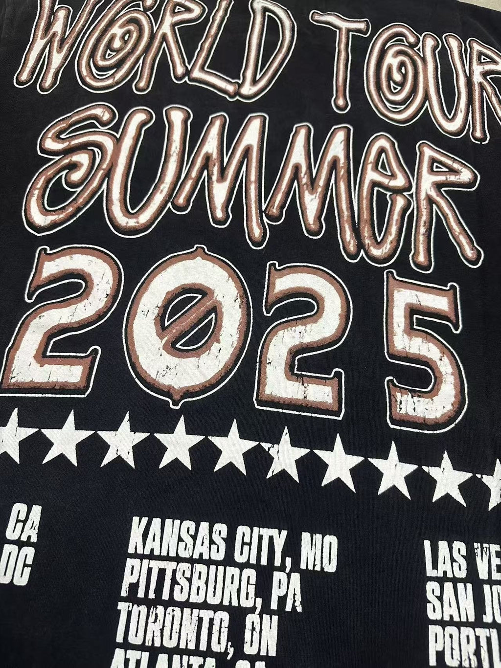 Godspeed World Tour Summer 2025 Graphic T-Shirt — detail