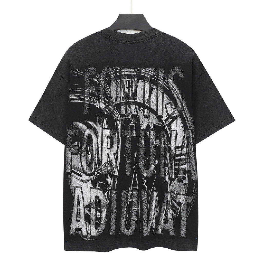 Godspeed Fortuna Astronaut Graphic T-Shirt - Black — back