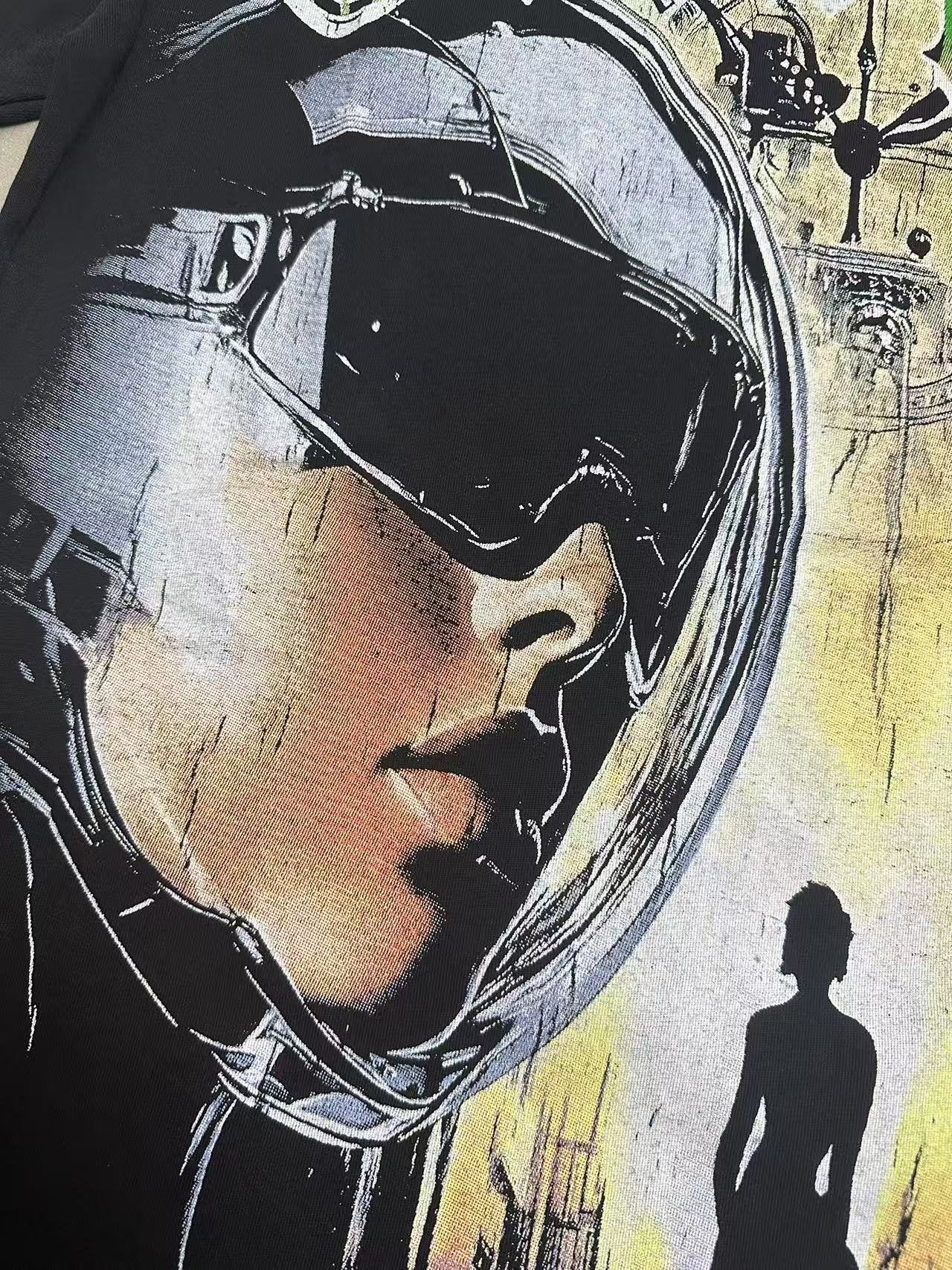 Godspeed Fortuna Astronaut Graphic T-Shirt - Black — detail