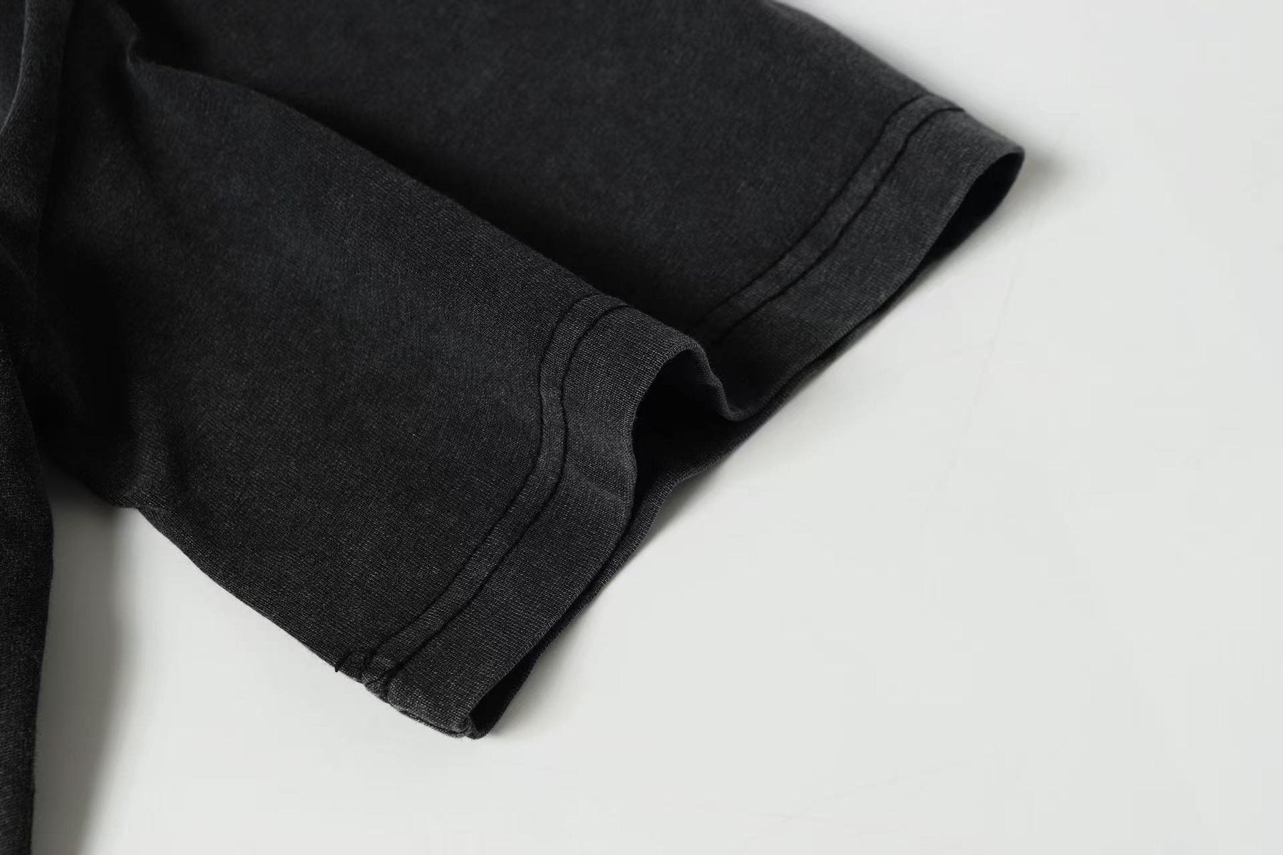 Godspeed Fortis Fortuna Washed Black Graphic T-Shirt — detail