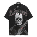 Godspeed Fortis Fortuna Washed Black Graphic T-Shirt — hero