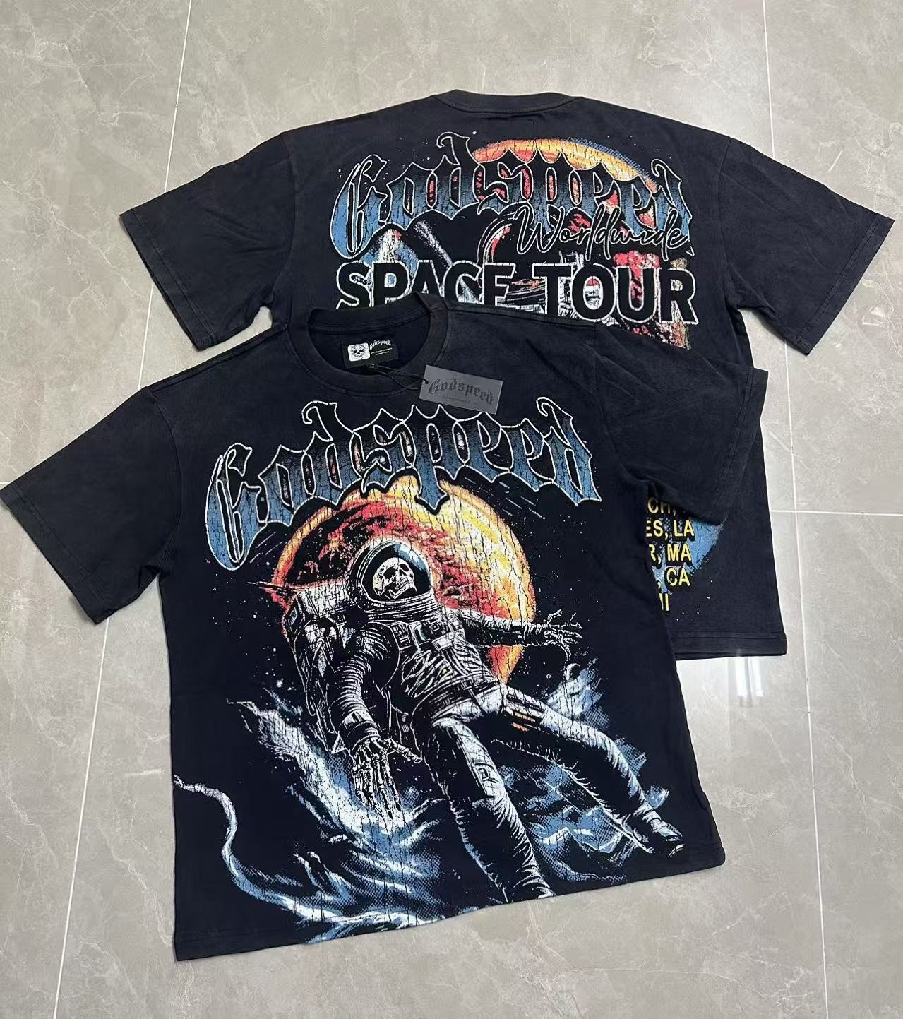 Godspeed Space Tour Astronaut Graphic T-Shirt — context