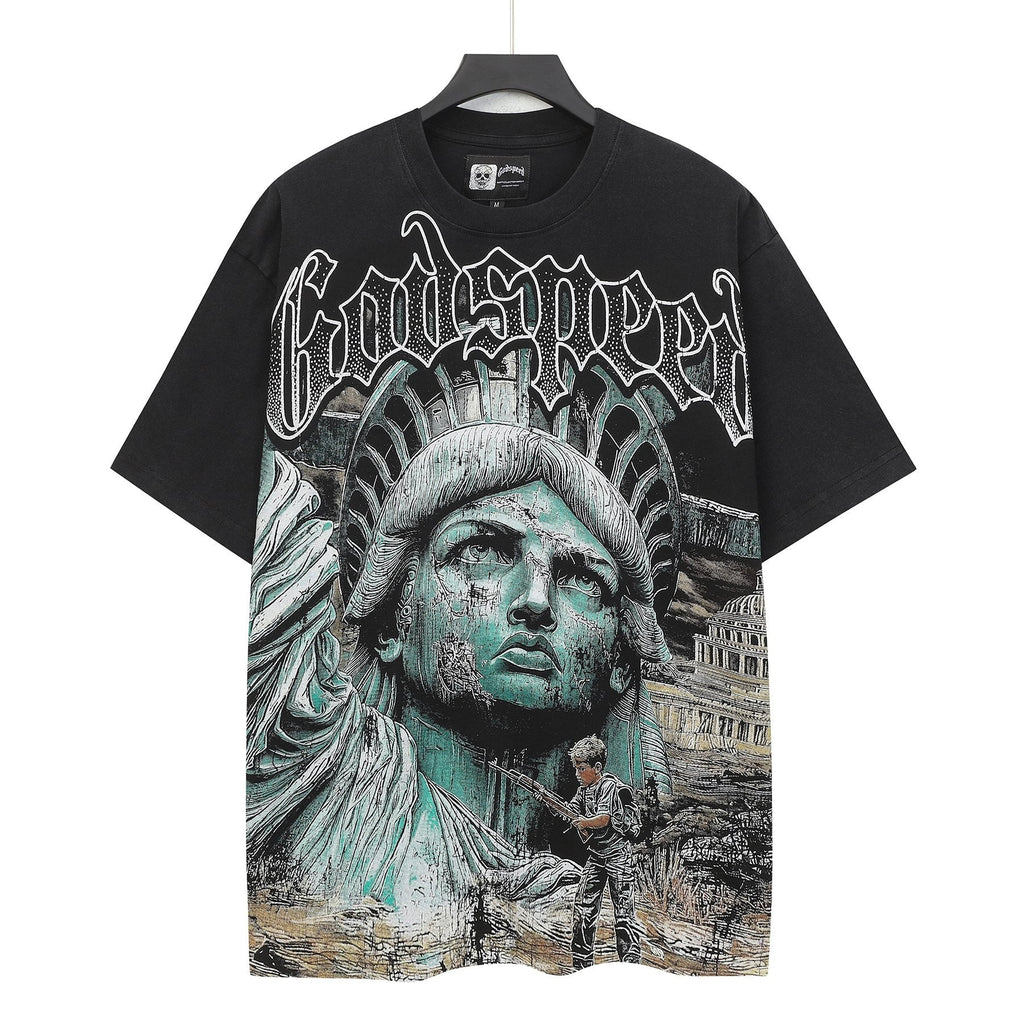 Godspeed Statue of Liberty Graphic T-Shirt — hero