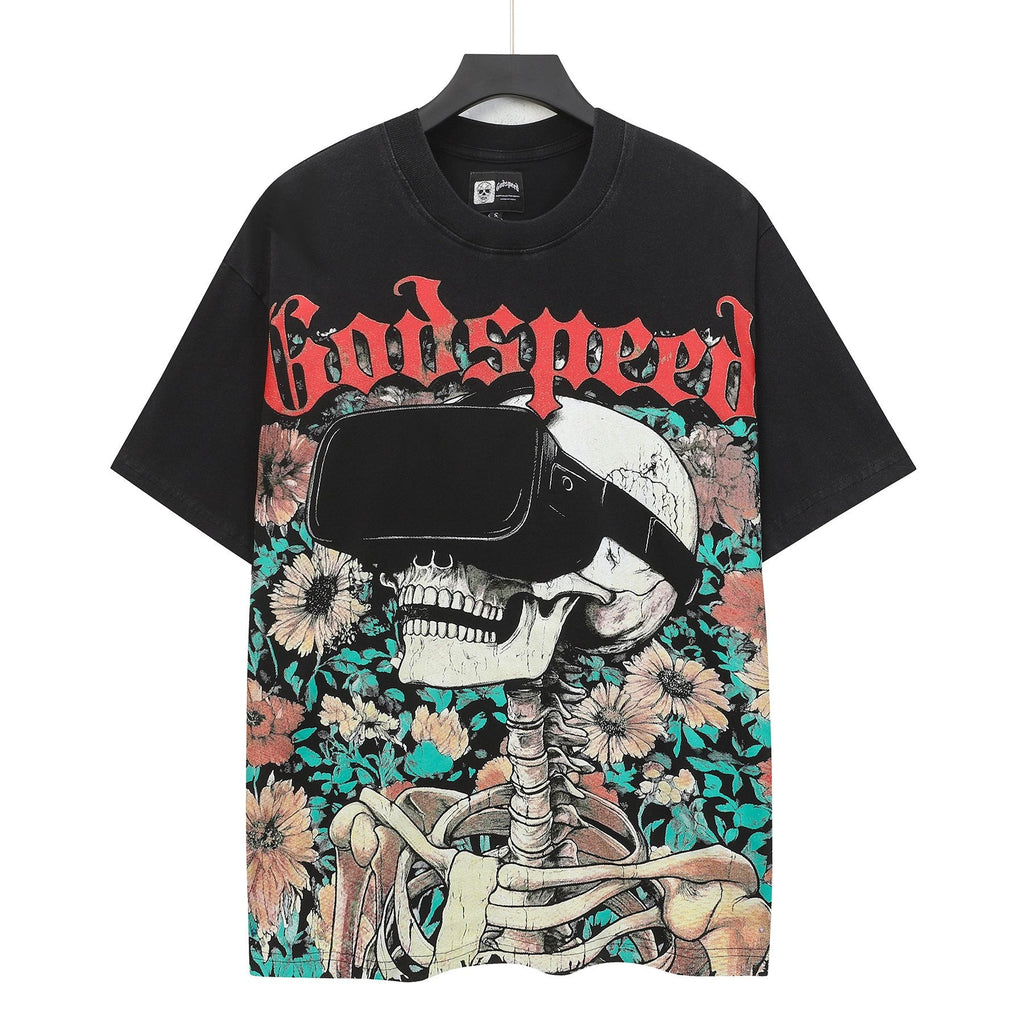 Godspeed Washed Black Rock Graphic T-Shirt — hero