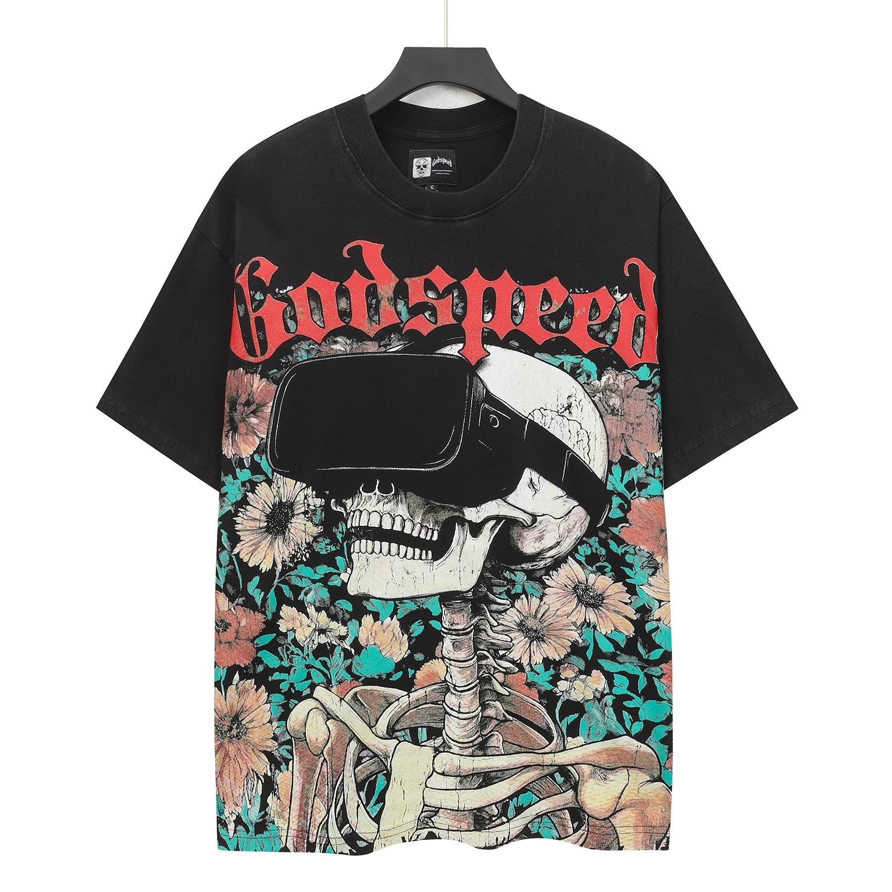 Godspeed Washed Black Rock Graphic T-Shirt — hero