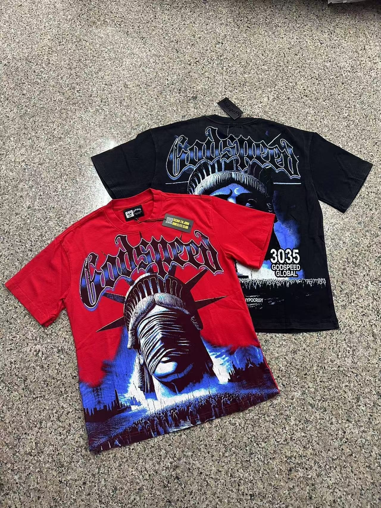 Godspeed Worship Ritual Washed Graphic T-Shirt — context