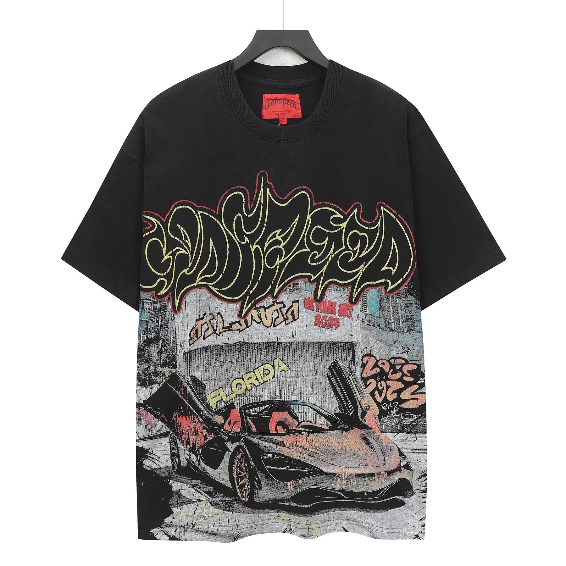 Godspeed Car Graffiti Graphic T-Shirt — hero
