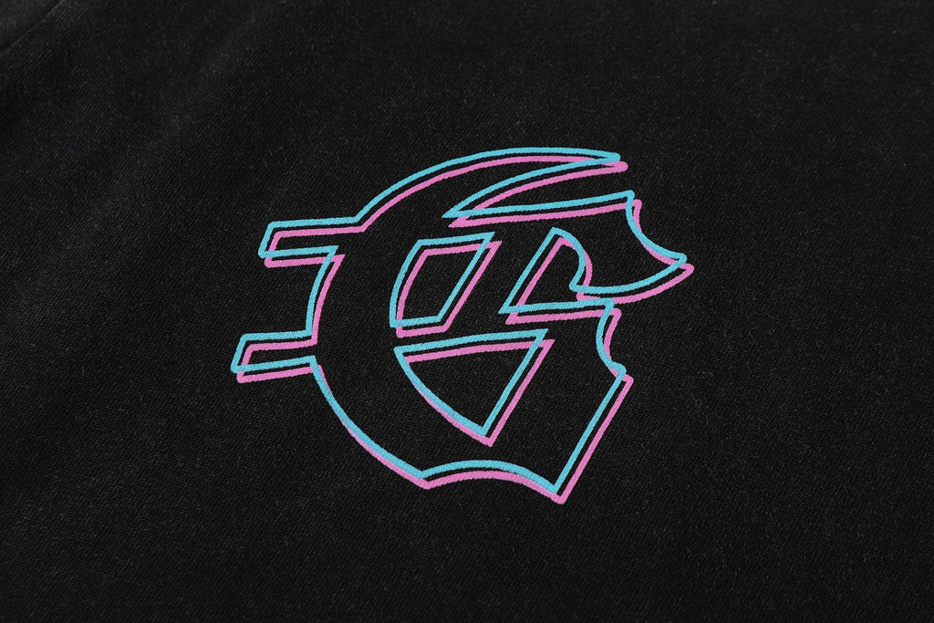 Godspeed Washed Black Skull Graphic T-Shirt — detail