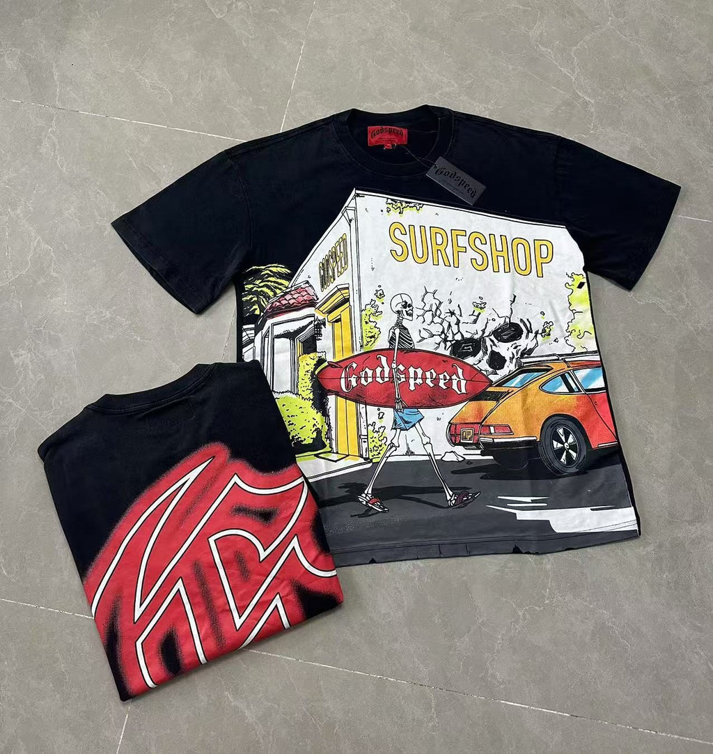 Godspeed Surfshop Graphic T-Shirt — context
