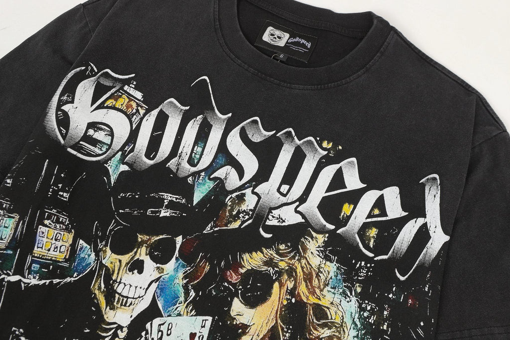 Godspeed Casino Graphic Short-Sleeve T-Shirt — detail