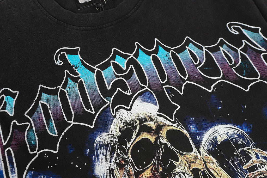 Godspeed Washed Black Graphic T-Shirt — detail