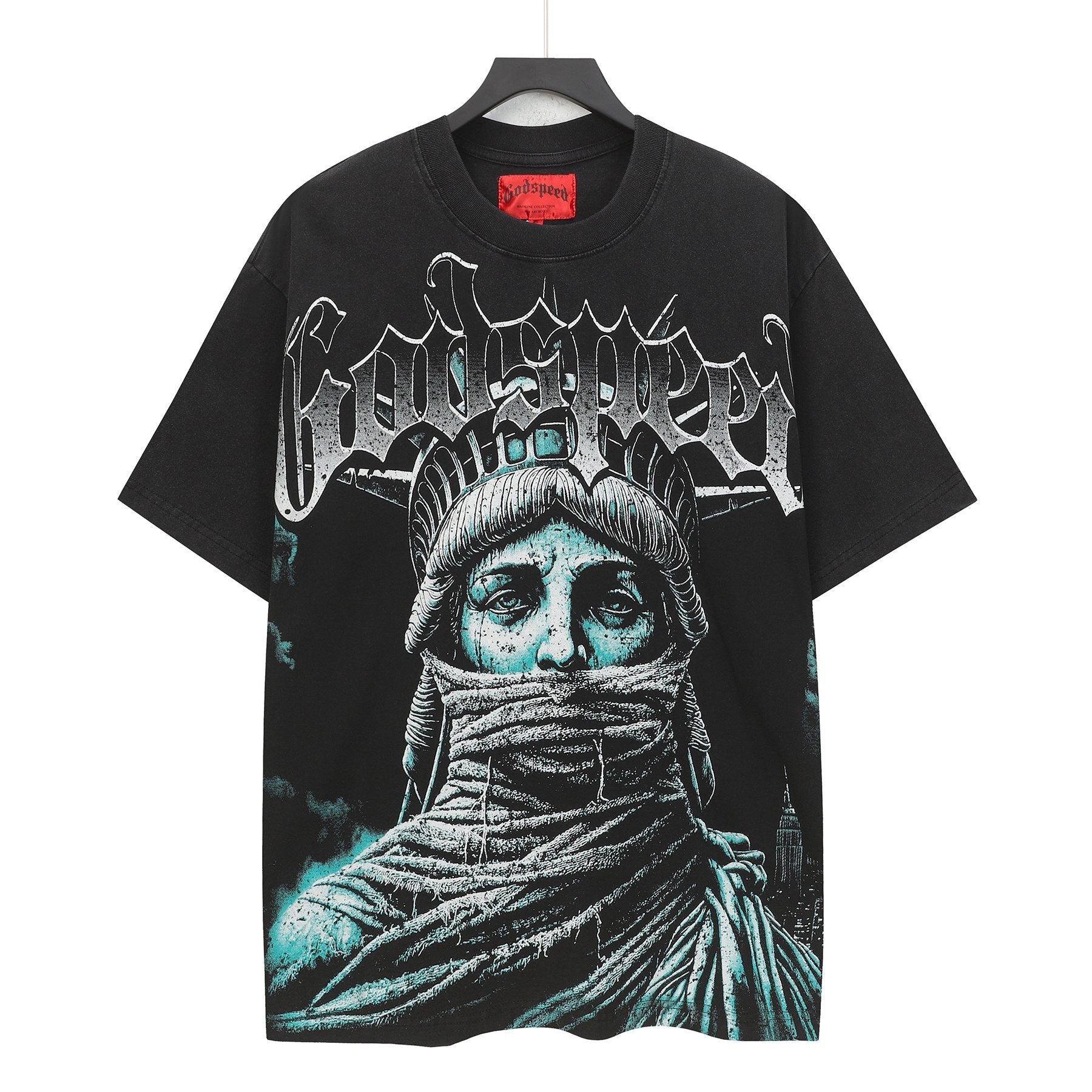 Godspeed Statue of Liberty Graphic T-Shirt — hero