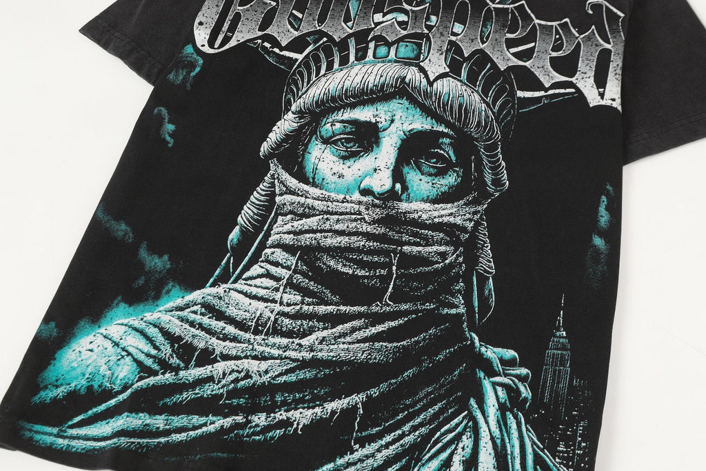 Godspeed Statue of Liberty Graphic T-Shirt — detail