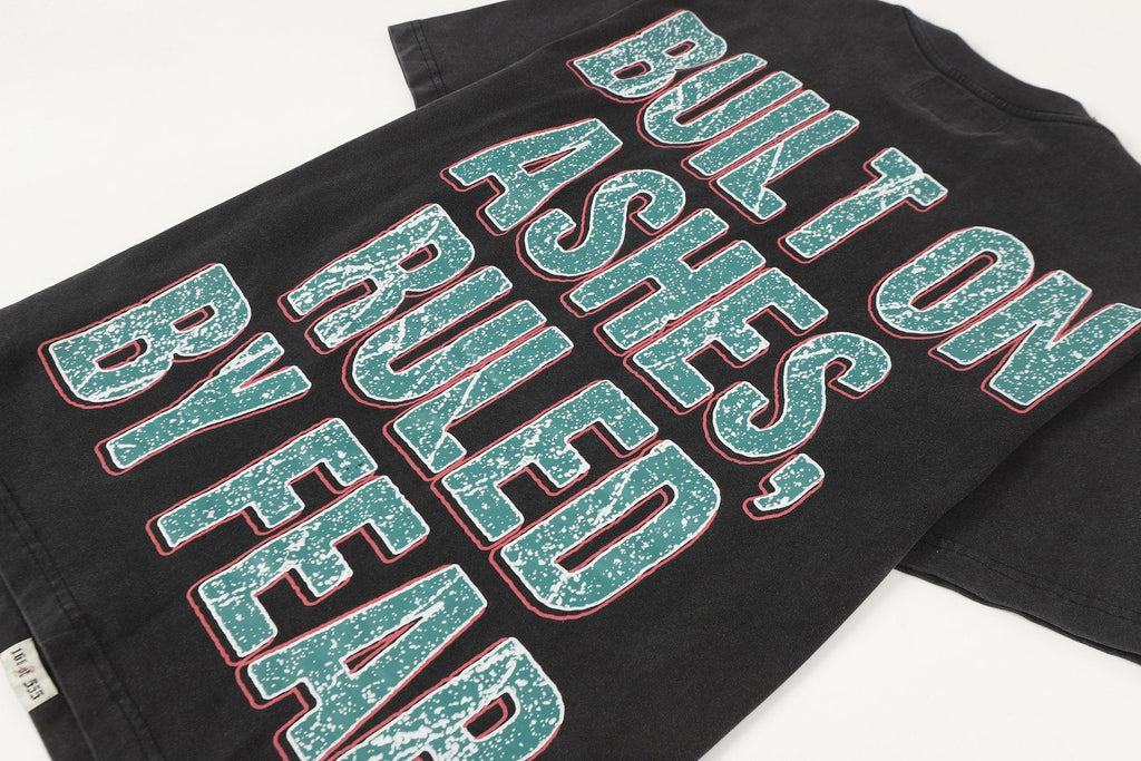 Godspeed Washed Black Skull Graphic T-Shirt — detail