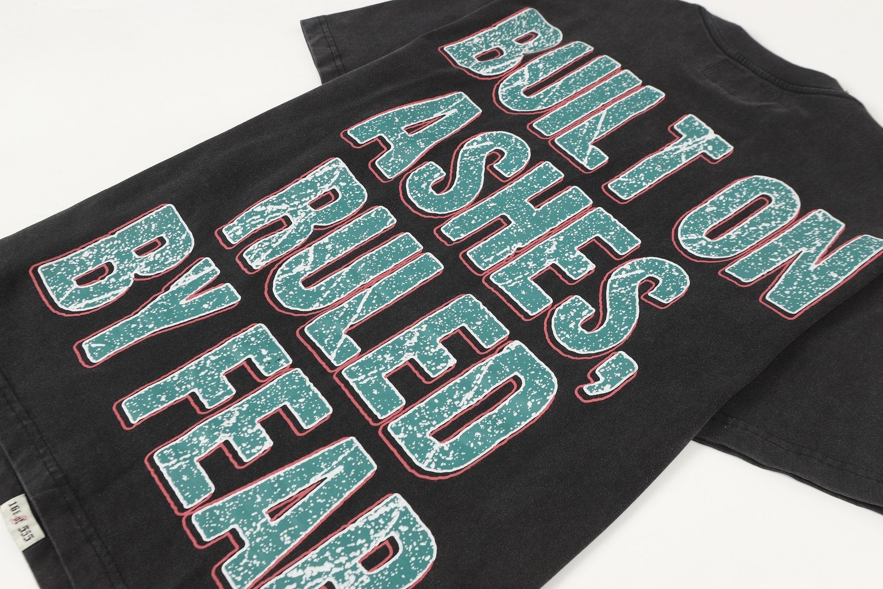Godspeed Washed Black Skull Graphic T-Shirt — detail