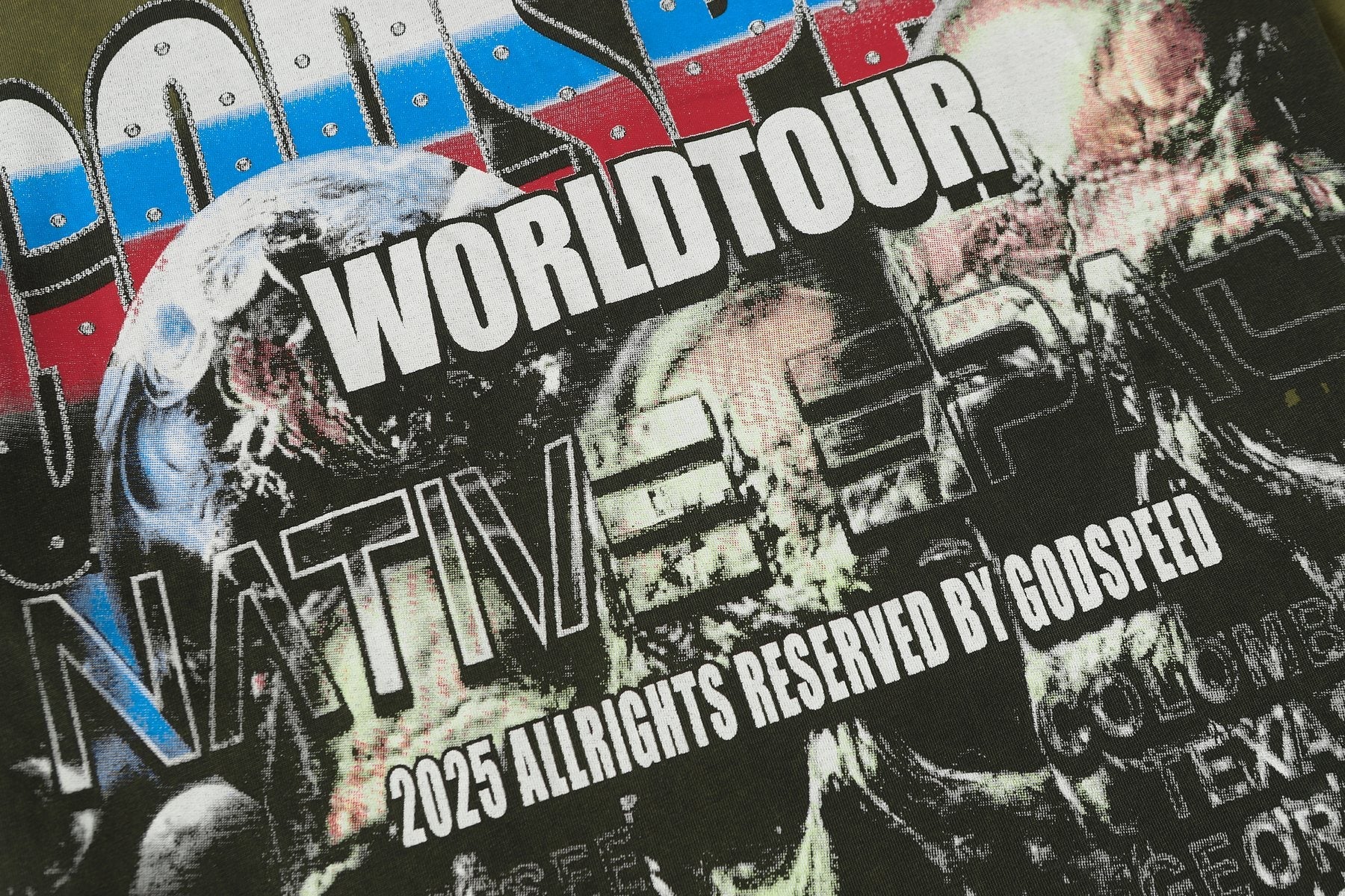 Godspeed World Tour Skull Graphic T-Shirt — detail