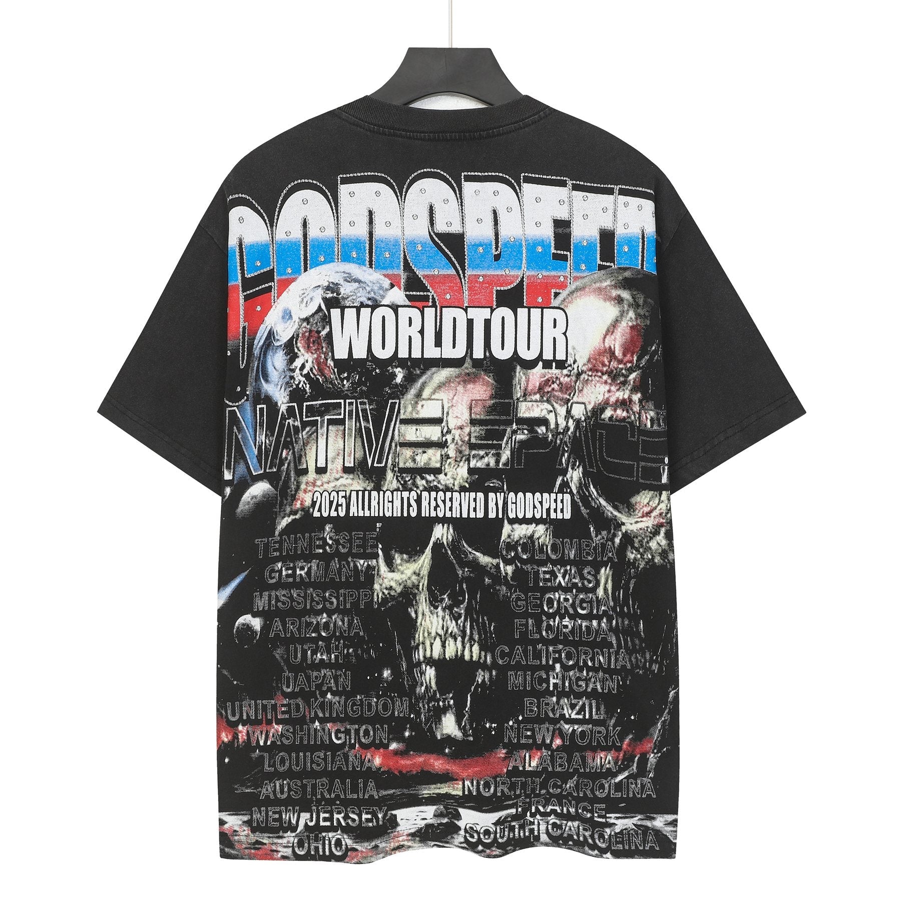Godspeed World Tour Skull Graphic T-Shirt — back