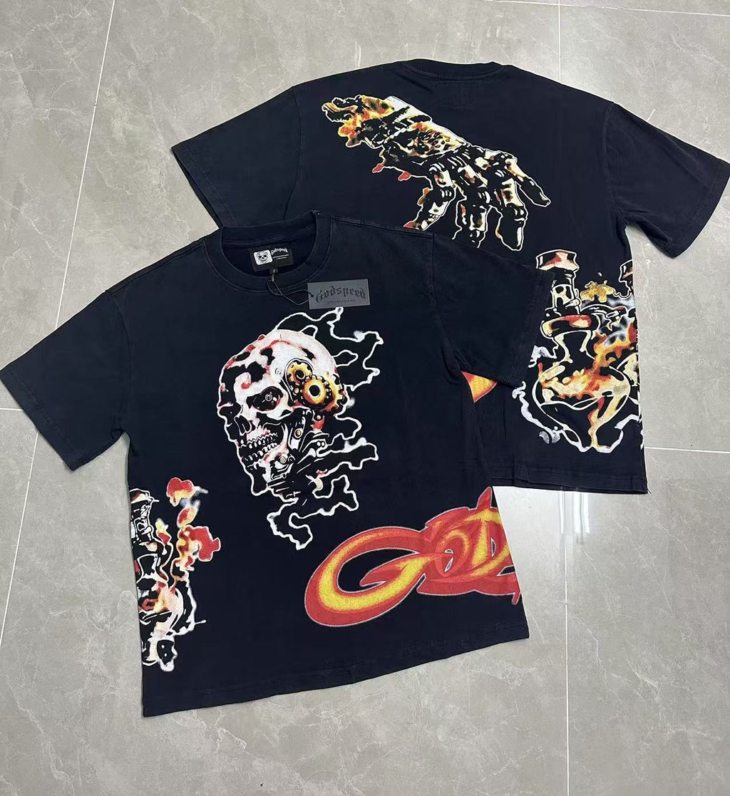 Godspeed Skull Graphic Short-Sleeve T-Shirt — context