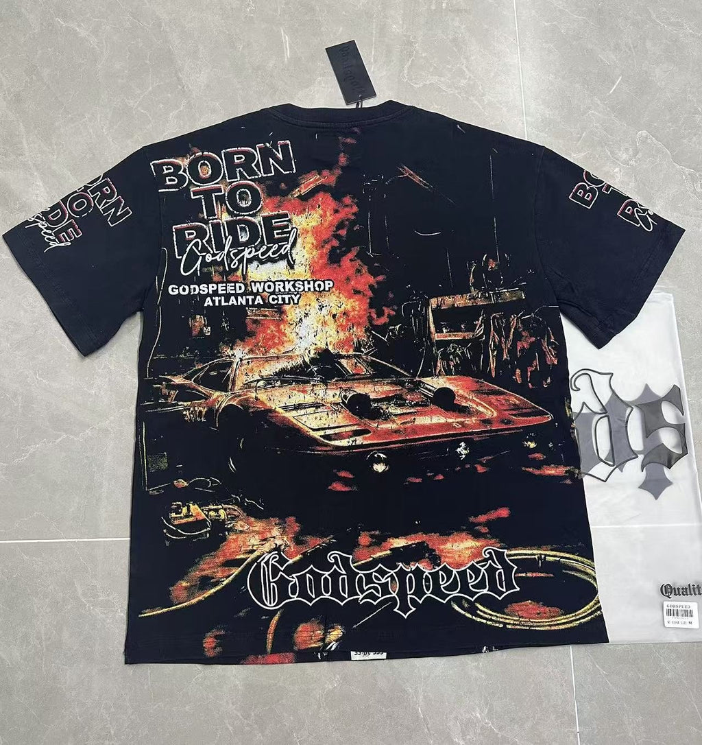 Godspeed Born to Ride Graphic T-Shirt — back